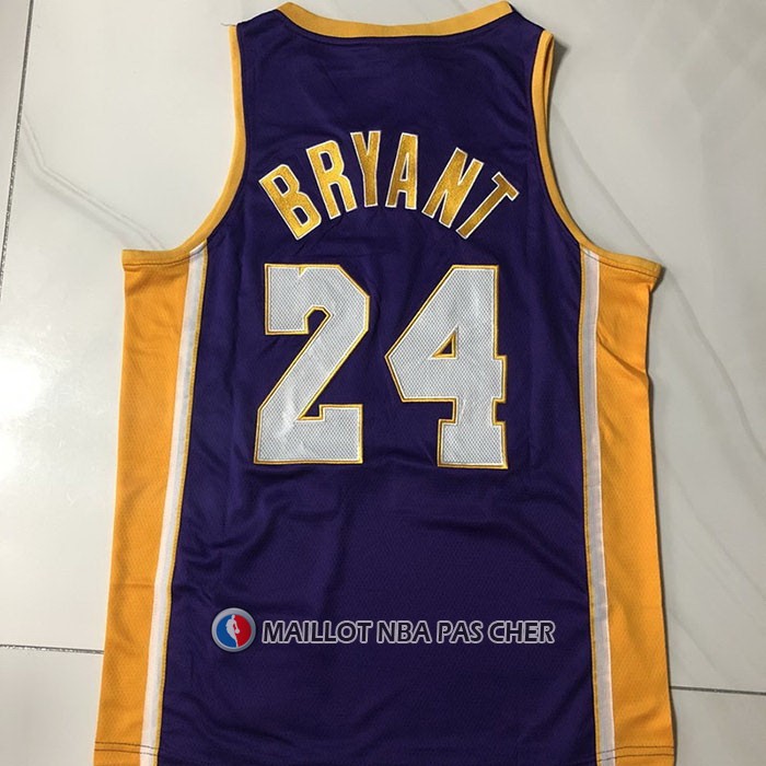 Maillot Los Angeles Lakers Kobe Bryant NO 24 60th Anniversary Mitchell & Ness 2007-08 Volet